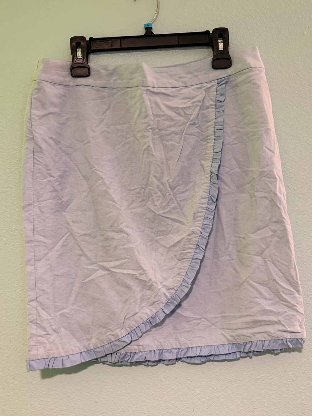 J. Crew light blue Ruffle-Trim Pencil Skirt - NWOT size 14